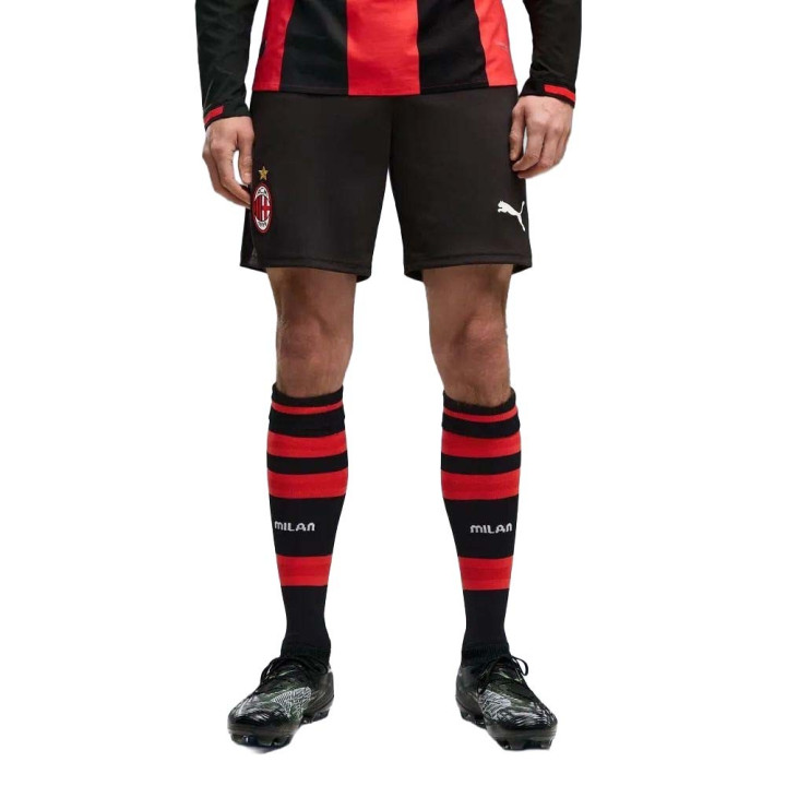 Puma Pantaloncini Calcio Ac Milan Home Replica 26 27 Nero Rosso Uomo