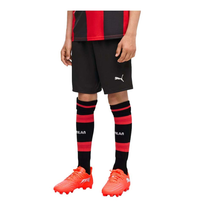 Puma Pantaloncini Calcio Ac Milan Home Replica 26 27 Nero Rosso Bambino
