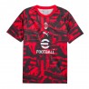 Puma Maglia Maniche Corte Ac Milan Warm Up Nero Rosso Uomo