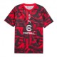 Puma Maglia Maniche Corte Ac Milan Warm Up Nero Rosso Uomo