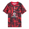 Puma Maglia Maniche Corte Ac Milan Pre Gara Nero Rosso Bambino
