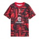Puma Maglia Maniche Corte Ac Milan Pre Gara Nero Rosso Bambino