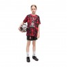 Puma Maglia Maniche Corte Ac Milan Pre Gara Nero Rosso Bambino