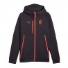 Puma Felpa Calcio Ac Milan Pumatech Fz Antracite Rosso Uomo