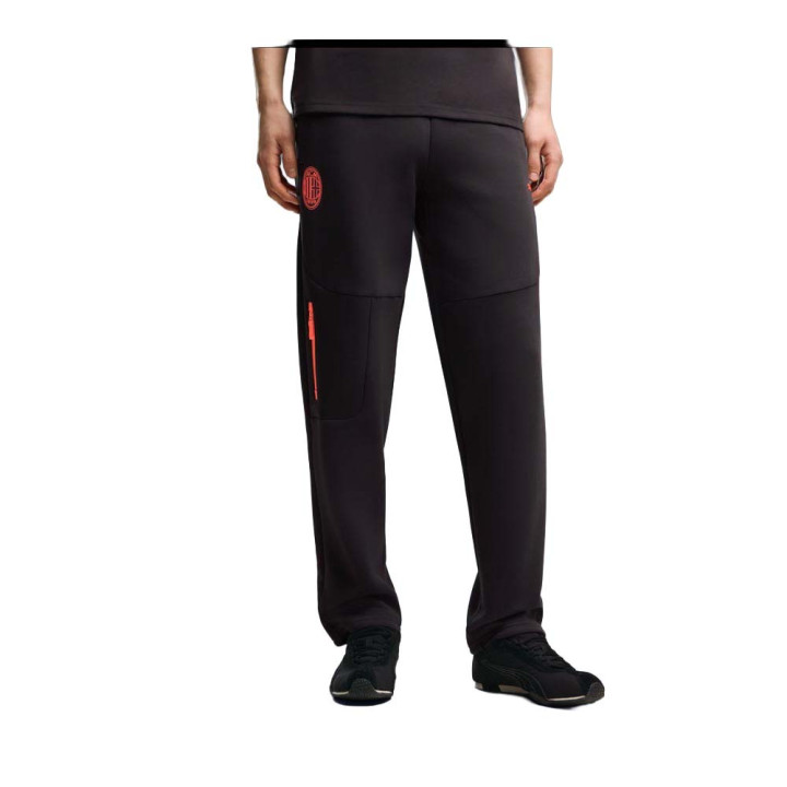 Puma Pantaloni Allenamento Calcio Ac Milan Pumatech Antracite Rosso Uomo