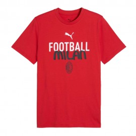 Puma Maglia Maniche Corte Ac Milan Rosso Bianco Uomo