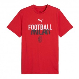 Puma Maglia Maniche Corte Ac Milan Rosso Bianco Uomo
