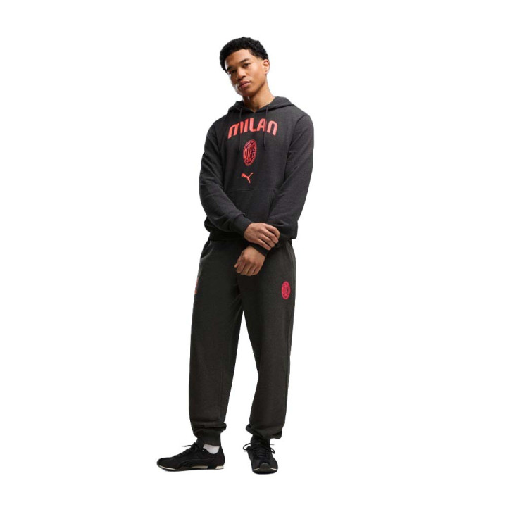 Puma Pantaloni Allenamento Calcio Ac Milan Antracite Rosso Uomo