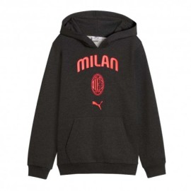 Puma Felpa Calcio Ac Milan Antracite Rosso Bambino