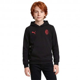 Puma Felpa Calcio Ac Milan Ess Nero7Rosso Bambino