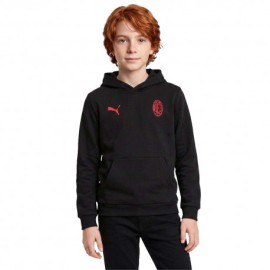 Puma Felpa Calcio Ac Milan Ess Nero7Rosso Bambino
