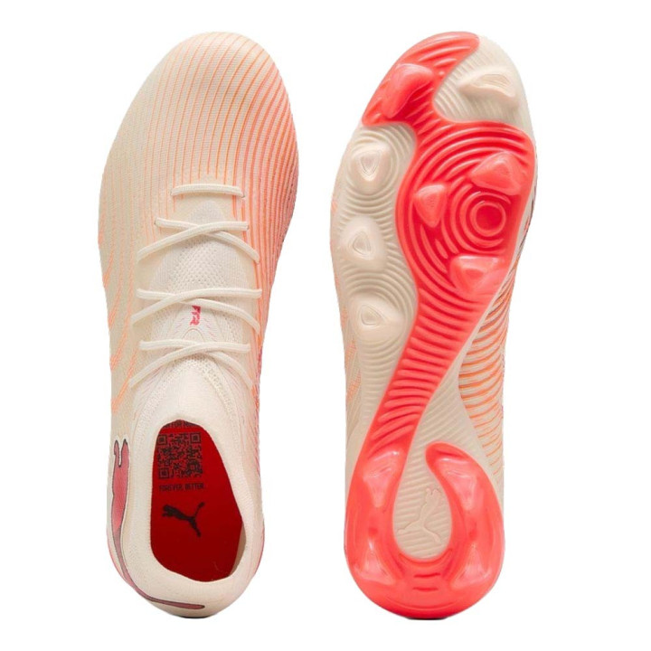 Puma Future 9 Match Fg Ag Bianco Rosso - Scarpe Da Calcio Uomo