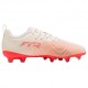 Puma Future 9 Play Fg Ag Bianco Rosso - Scarpe Da Calcio Bambino