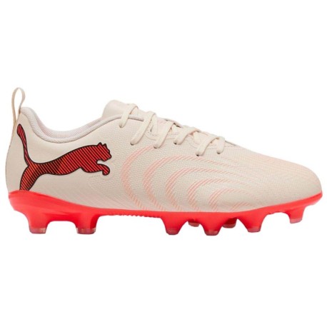 Puma Future 9 Play Fg Ag Bianco Rosso - Scarpe Da Calcio Bambino