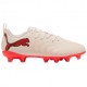 Puma Future 9 Play Fg Ag Bianco Rosso - Scarpe Da Calcio Bambino