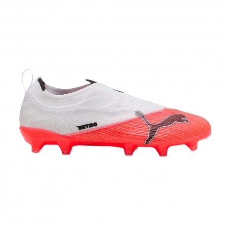 Puma Ultra Nitro 7 Ultimate Ll Fg Ag Bianco Rosso - Scarpe Da Calcio Bambino