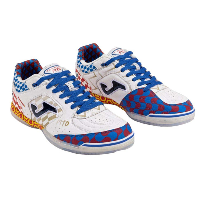 Joma Sport Top Flex 2652 Indoor Pito Bianco Blu - Scarpe Da Calcio Uomo