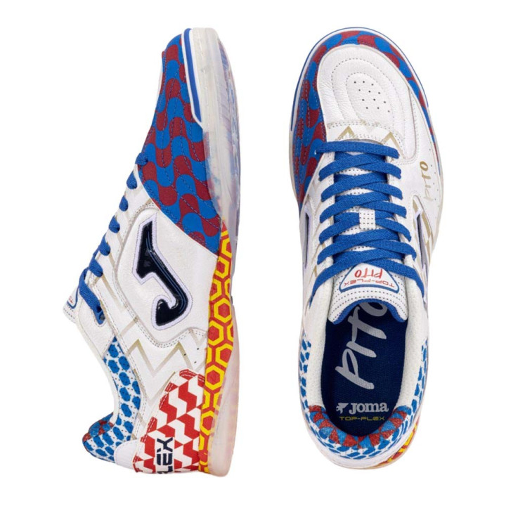 Joma Sport Top Flex 2652 Indoor Pito Bianco Blu - Scarpe Da Calcio Uomo
