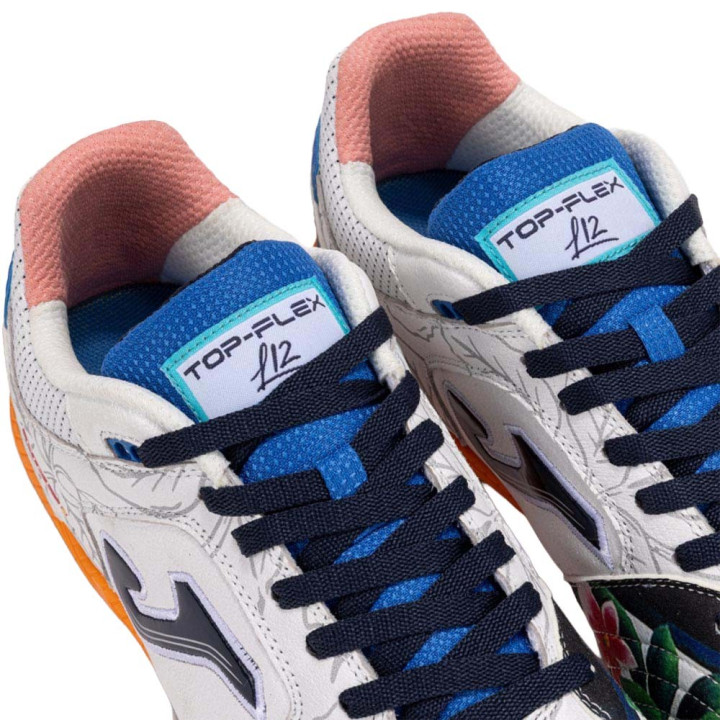 Joma Sport Top Flex 2682 Indoor Lucao Bianco Blu - Scarpe Da Calcio Uomo