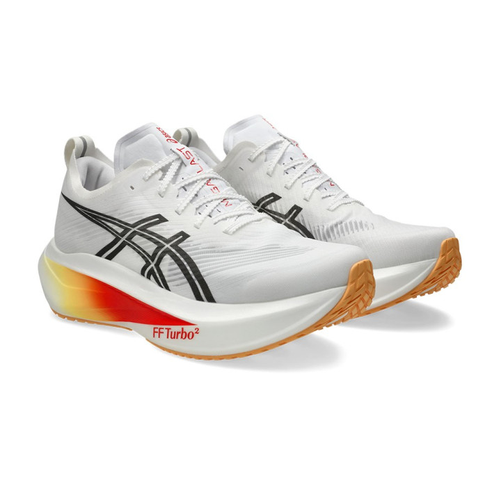 Asics Megablast Bianco Arancio Glow - Scarpe Running Uomo