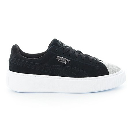 Puma Scarpa Bambino Platform Glam Gs Nero/Silver