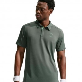 Nike Polo Tennis Advantage Camo Verde Cucumber Calm Uomo