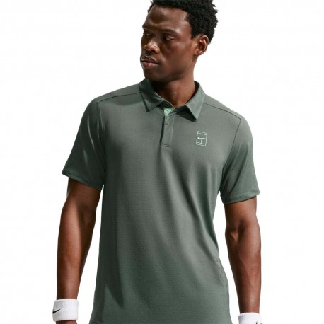 Nike Polo Tennis Advantage Camo Verde Cucumber Calm Uomo