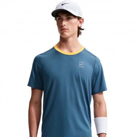 Nike T-Shirt Tennis Advantage New Slate Laser Arancio Uomo