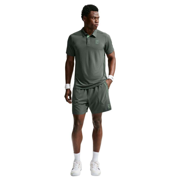 Nike Pantaloncini Tennis Advantage Camo Verde Cucumber Calm Uomo