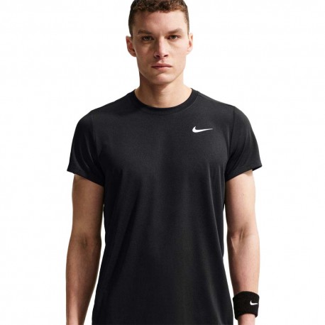 Nike T-Shirt Tennis Court Victory 55.2 Nero Bianco Uomo