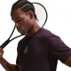 Nike T-Shirt Tennis Dri-Fit Cotton Burgundy Ash Uomo