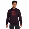 Nike Felpa Tennis Logo Court Burgundi Ash Bright Crimson Uomo