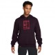 Nike Felpa Tennis Logo Court Burgundi Ash Bright Crimson Uomo