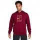 Nike Felpa Tennis Logo Court Team Rosso Pale Ivory Uomo