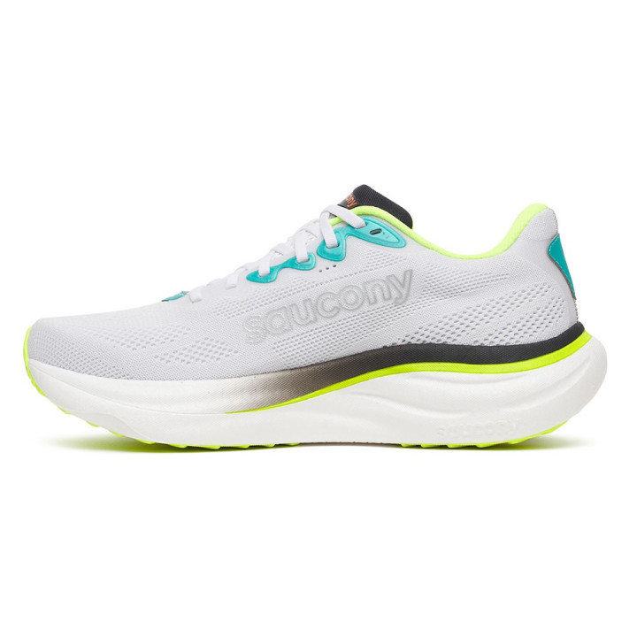 Saucony Ride 19 Bianco Citron - Scarpe Running Uomo
