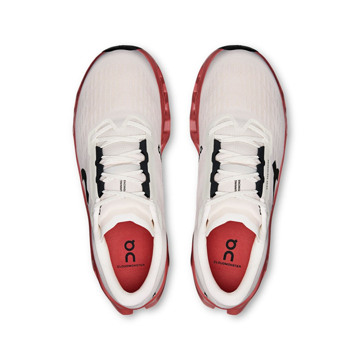 On Cloudmonster 3 Ivory Dustrose - Scarpe Running Uomo