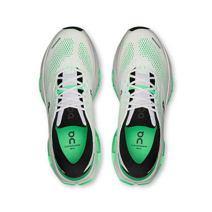 On Cloudrunner 3 Max Bianco Verdite - Scarpe Running Uomo