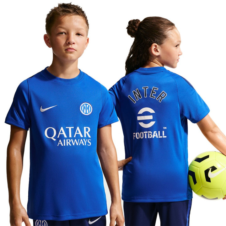 Nike Inter Milan Strike Maglia Maniche Corte Blu Verde Bianco Bambino