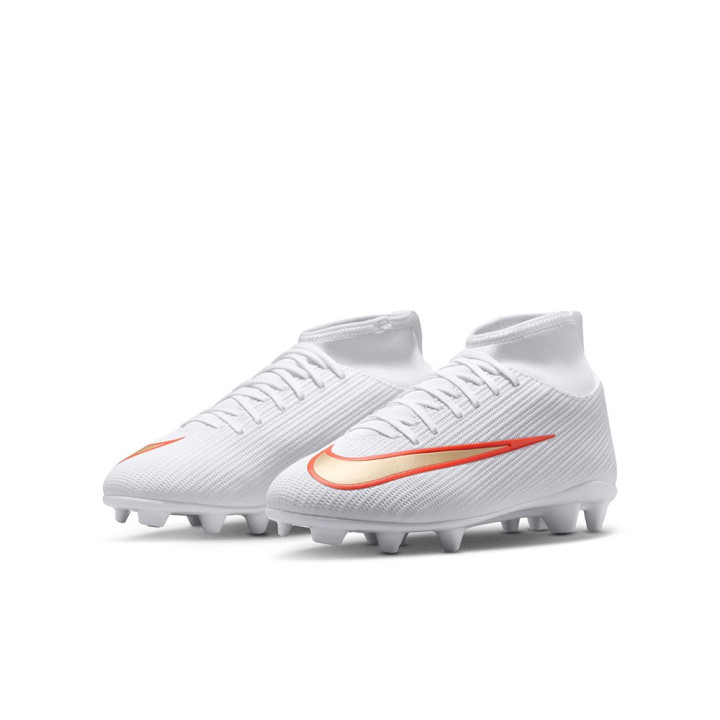 Nike Superfly 11 Club Fg Mg Bianco Rosso Oro - Scarpe Da Calcio Bambino