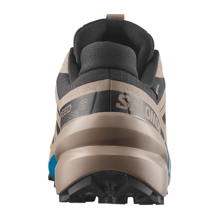 Salomon Speedcross 6 Gtx Nero Desert Tan Mykonos Blue - Scarpe Trail Running Uomo