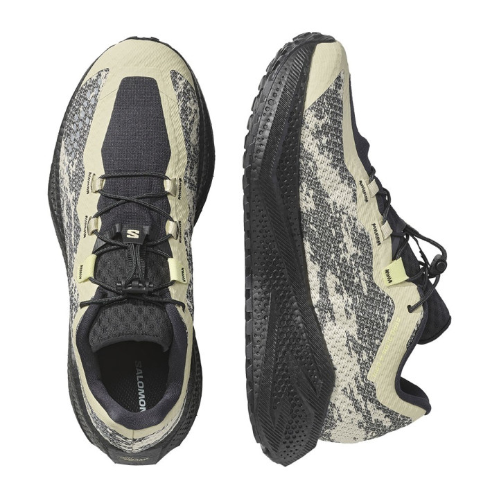 Salomon Aero Glide 4 Grvl Nero Sunny Lime - Scarpe Trail Running Uomo
