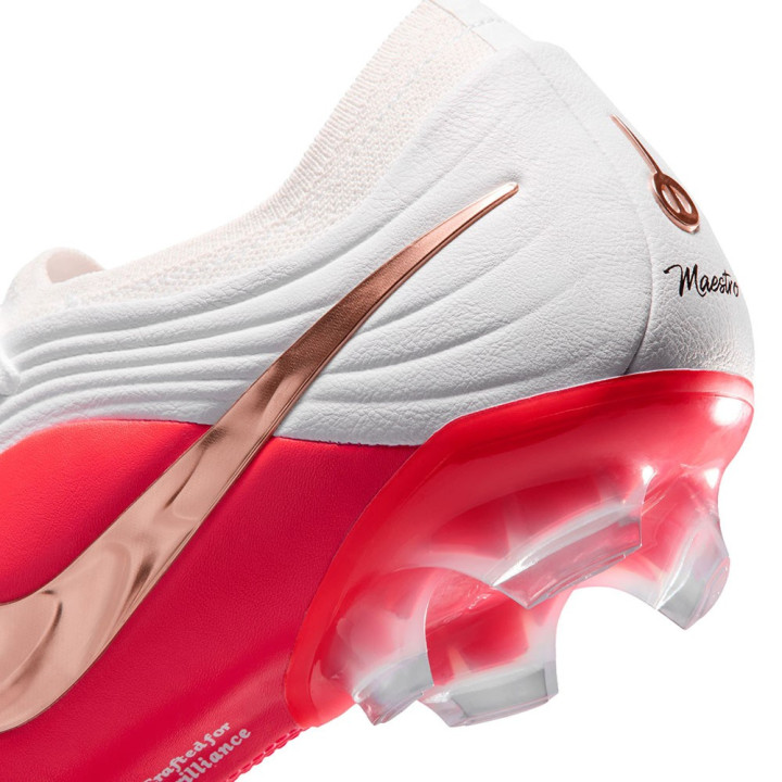 Nike Tiempo Maestro Elite Fg Bianco Rosso Oro - Scarpe Da Calcio Uomo