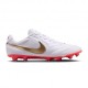 Nike Tiempo Ligera Pro Fg Bianco Rosso Oro - Scarpe Da Calcio Uomo