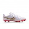 Nike Tiempo Ligera Pro Fg Bianco Rosso Oro - Scarpe Da Calcio Uomo