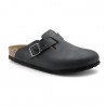 Birkenstock Boston Nero Oiled Lea Nero - Sandali Uomo