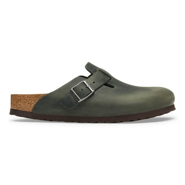 Birkenstock Boston Thyme Oiled Lea Verde - Sandali Uomo