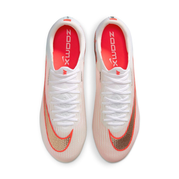 Nike Zoom Superfly 11 Elite Fg Bianco Rosso Oro - Scarpe Da Calcio Uomo