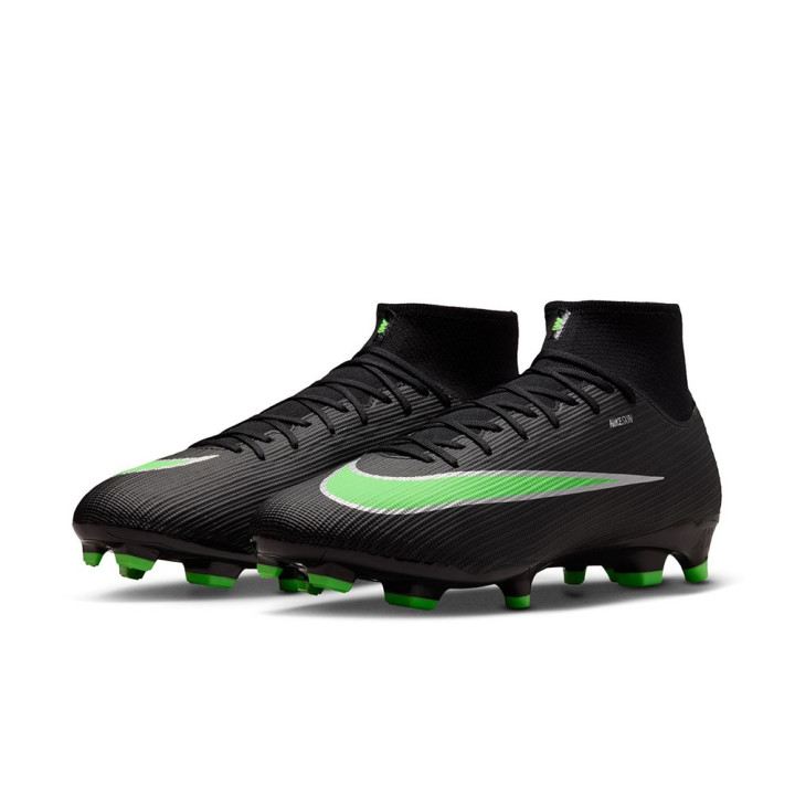 Nike Superfly 11 Acad Fg Mg Nero Verde - Scarpe Da Calcio Uomo