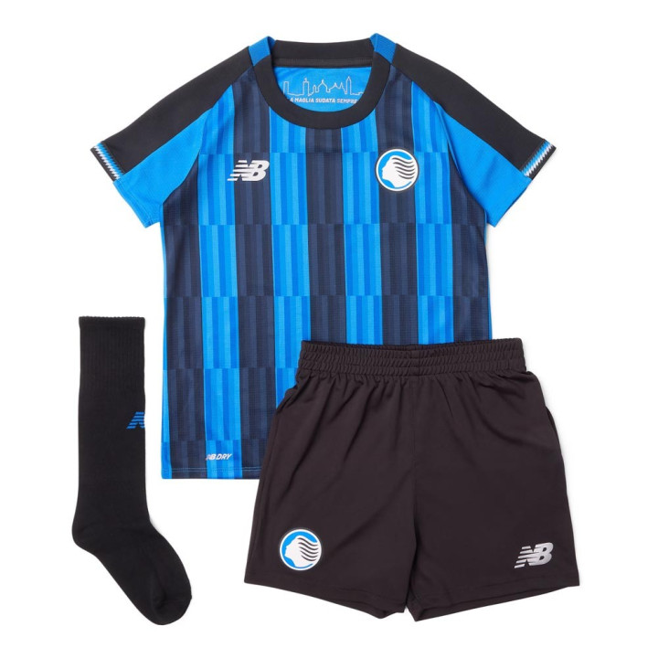 New Balance Completo Calcio Neonato Atalanta Home 26 27 Blu Nero Uomo