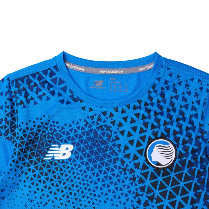 New Balance Maglia Calcio Atalanta Prematch Home 26 27 Blu Nero Bambino